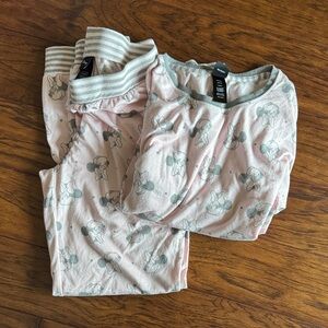 Disney Pink and Gray Pajama Set